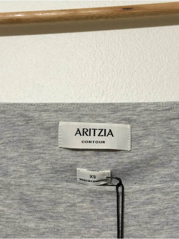 NWT Aritzia Contour Squareneck Bodysuit Size XS gray long sleeve NEW - Image 5