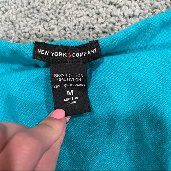 Y2K Halter Top Sz Medium Turquoise Metallic Printed Top - Image 7