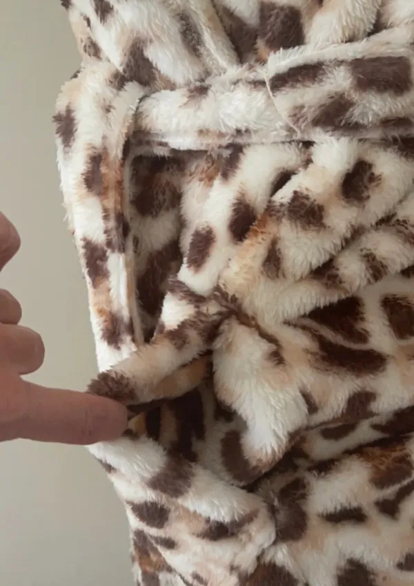 Aerie Animal Print Cozy Plush Robe, Medium - Image 17