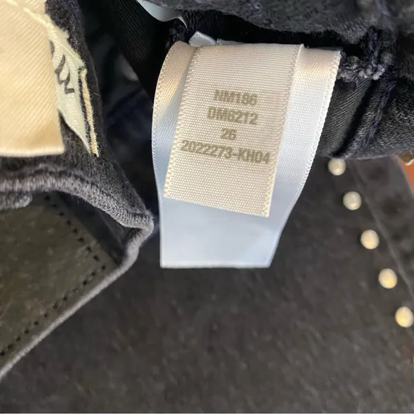 NWT Madewell Limited-Edition‎ Drop: The Studded '90s Straight Jean size 26 black - Image 4