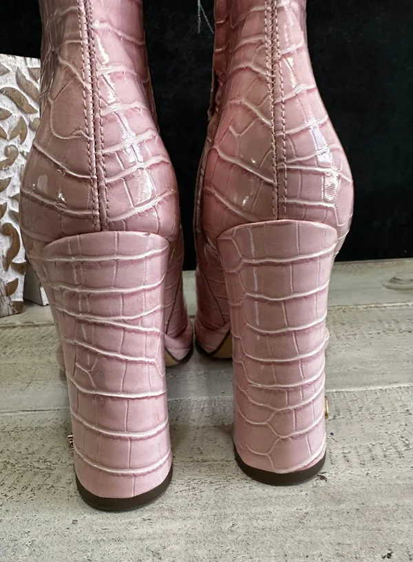 Pink Booties Size 5 - Image 7