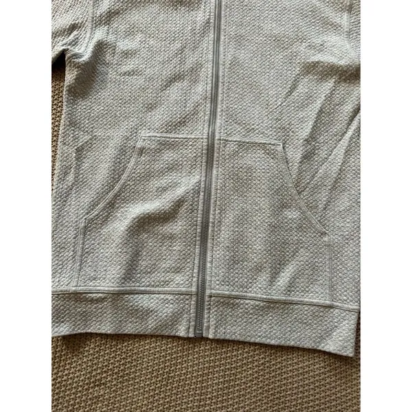 Lululemon Women's All Yours Full Zip Gray Hoodie‎ Size 4 - Image 4