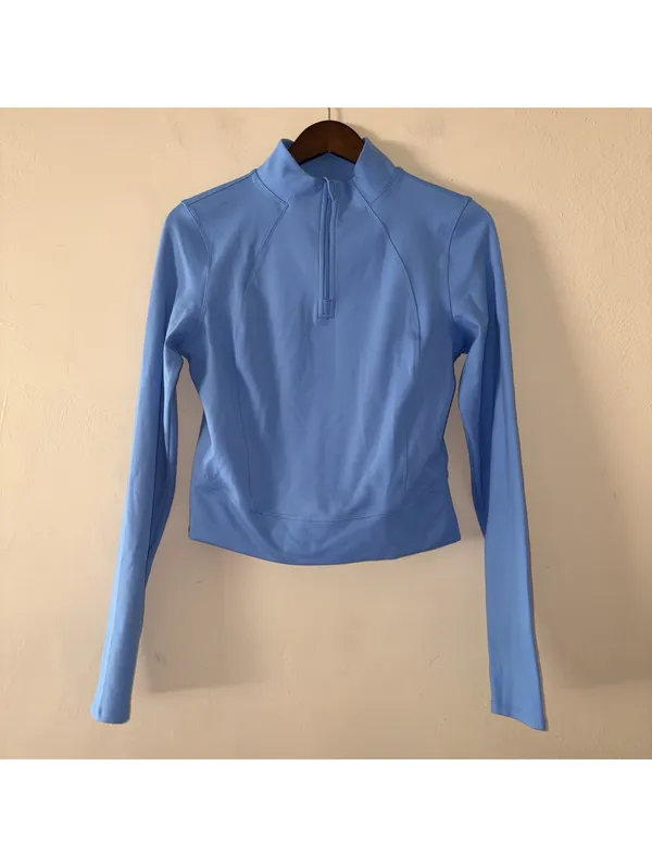 Yogalicious LUX CROSSTRAIN EVERYDAY HALF ZIP JACKET - Light Blue - Size M - Image 3