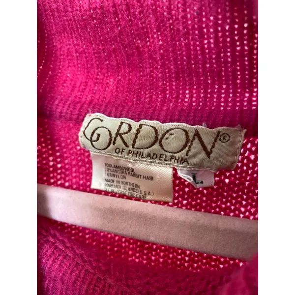 Vintage Gordon Of Philadelphia Angora Wool Turtleneck‎ Sweater L Quiet Luxury - Image 5