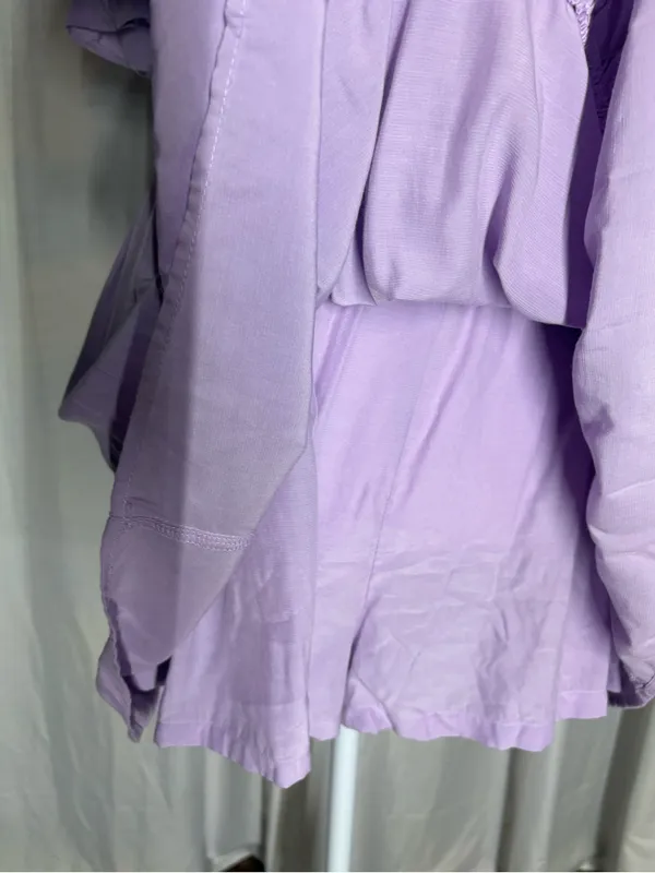 Entro Lavender Off-Shoulder Mini Dress Romper Size S - Image 7