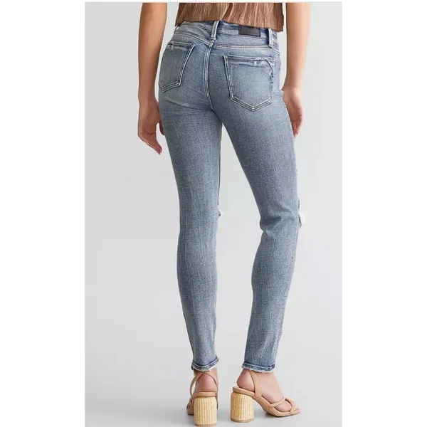 Buckle Black Fit 53 Distressed Ankle Skinny‎ Jeans Blue Denim Mid Rise Ripped 26 - Image 3