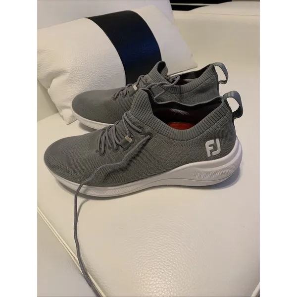 FOOTJOY FLEX XP Men’s Sz 8.5 GREY SPIKELESS GOLF SHOES #95359 - Image 2