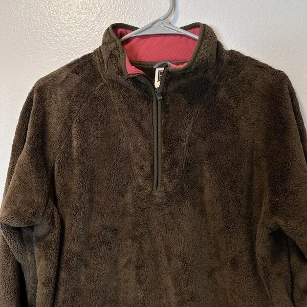 The North Face Size-L/G Womens Brown Fleece 1/4 Zip‎ Pullover Jacket - Image 7
