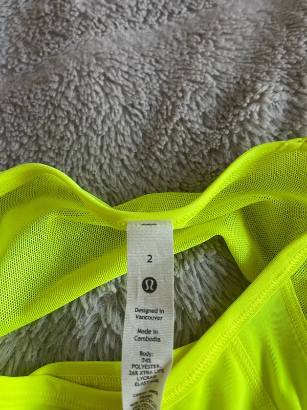 Lululemon Sculpt Tank Yellow Neon 2 - Image 3