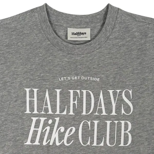 Halfdays Hike‎ Club T Shirt Womens XS Gray Graphic Tee Short Sleeve New - Image 2