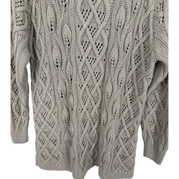 Alfred Sung‎ Sport Vintage Cable Knit Fisherman Crew Neck Sweater Size Small - Image 7