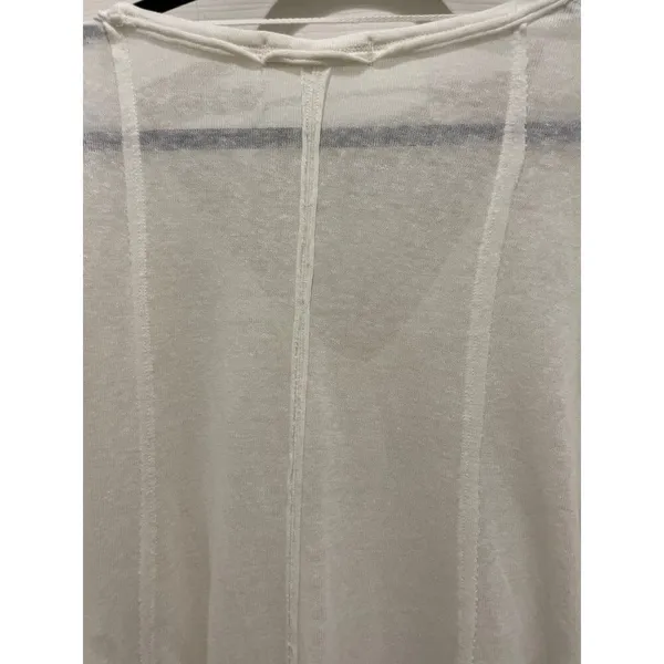 We The Free Off White V-Neck Raw Hem Oversize Boho Top Small - Image 6