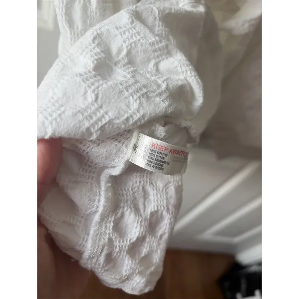 Free People free-est Va Va Volume Mini Dress - White Jacquard Size Small - Image 7