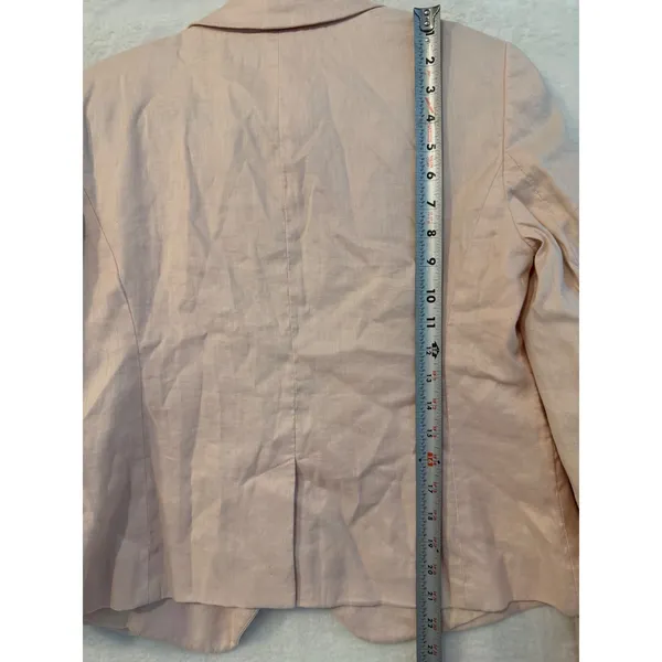 LOFT Blazer Womens Small Pink Linen Cotton Blend Two Button Lightweight Jacket - Image 6