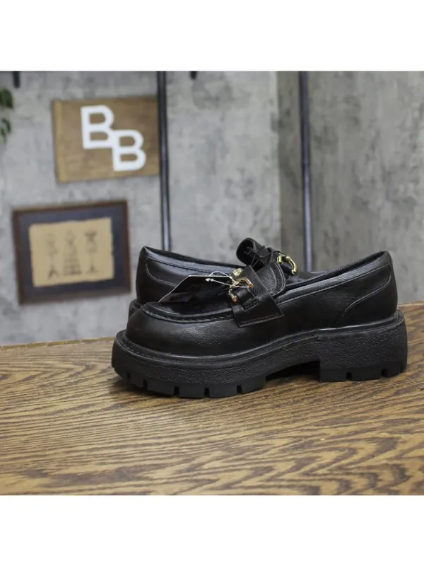 Wild Fable Womens Slip On Platform Loafers Black 5.5M - Image 7