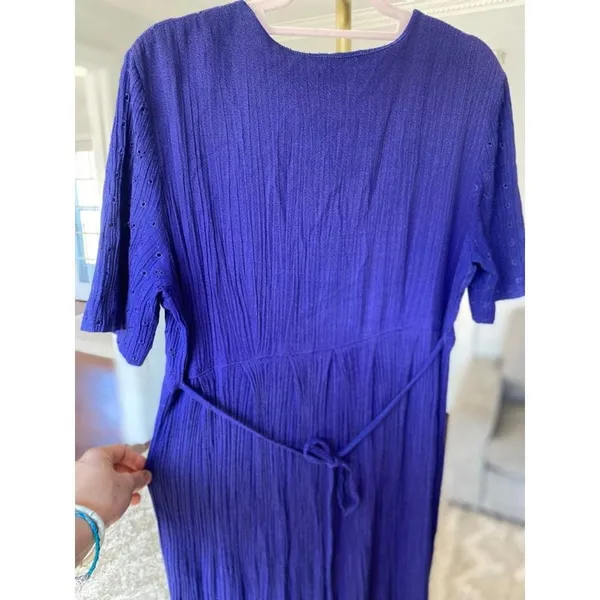 Vintage Button Front Maxi Dress‎ Purple Plaza South L Romantic Wedding Elegant - Image 8