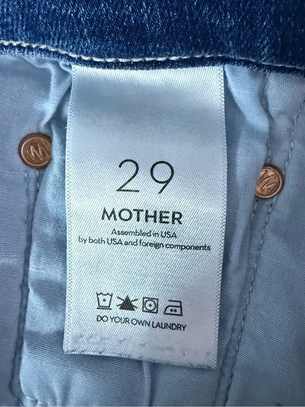 MOTHER The Insider Ankle Jeans Size 29 Heirloom Blue Flare Revolve - Image 6