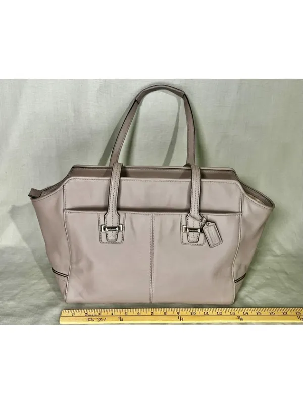 COACH Taylor Alexis Leather Lavendar Carryall Shopper Tote Bag Purse F25205 - Image 2