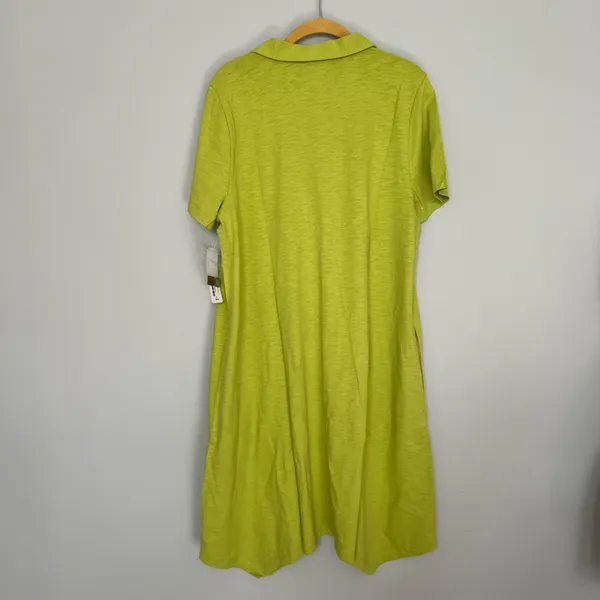 NEW NWT Soft Surroundings Lime Green Midi Dress - Image 3