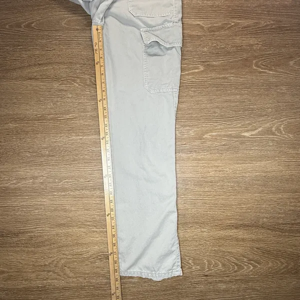 Zara Cargo Pants Womens Size 4 Beige Utility Straight Leg Casual Cotton - Image 5