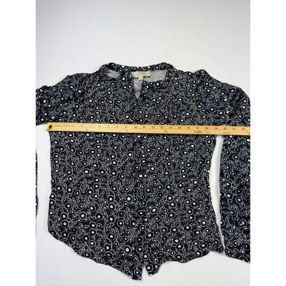 LOFT Floral Print Blouse Long Sleeve Button Down Career Top‎ Medium - Image 3