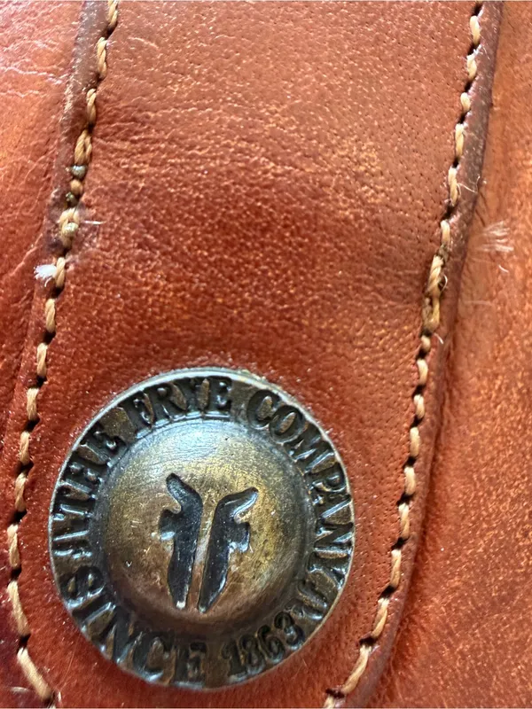 Frye Leather Riding Boots Women 9B Cognac Equestrian Made in Mexico - Image 3