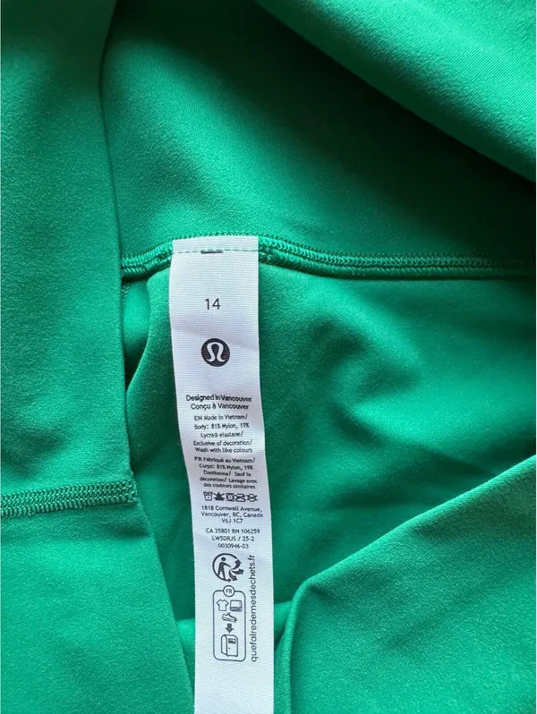 Lululemon Align High Rise 25” Raceway Green Size 14 NWT - Image 6