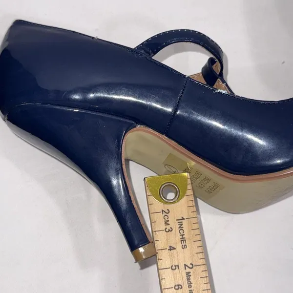 Journee Collection Old Money Business Casual Formal T‎ Strap Stiletto Blue Pumps - Image 14