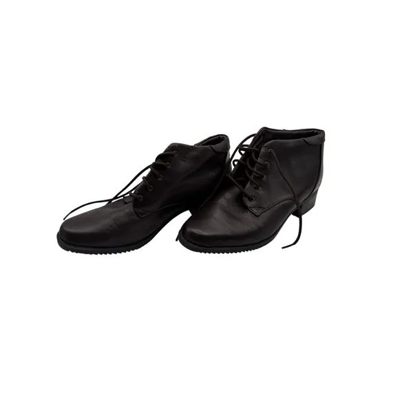 Sporto Brown leather lace-up ankle‎ boots with a square toe Women's Size 6.5M - Image 2