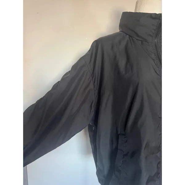 Fabletics Womens Black Full Zip Windbreaker Jacket‎ Ruched Sleeve Size L - Image 2