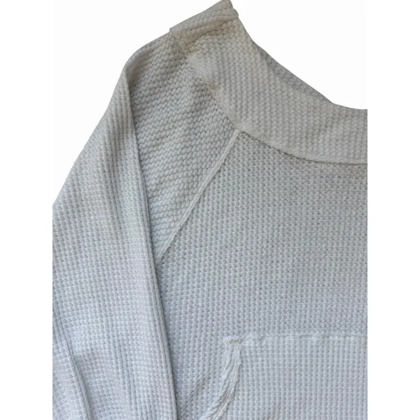Free People‎ We The Free Westend Thermal Top White Women's Size Medium - Image 7