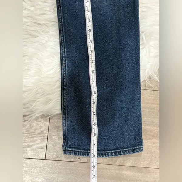 Hollister Dark Blue Ultra High-Rise Dad Jeans Size 00 Short - Image 5