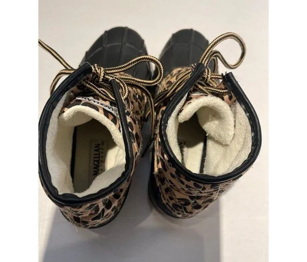 Magellan Outdoors Insulated Leopard Print and Black Duck/Rain Boots Size 6B - Image 5
