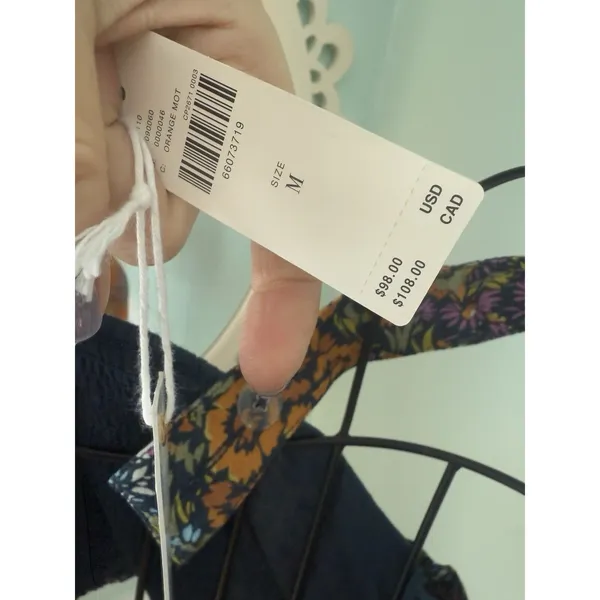 ANTHROPOLOGIE‎ M Love The Label Patchwork Cropped Tank Off Shoulder Top coquette - Image 8