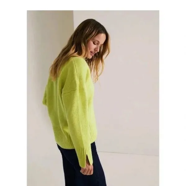 Favorite Daughter The William Sweater Citron Green V-Neck Wool Cashmere M EUC‎ - Image 2