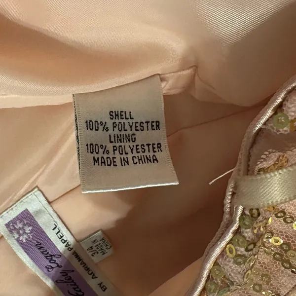 Hailey Logan by Adrianna Papell Pink & Gold‎ Formal Prom Maxi Dress Juniors 3/4 - Image 6