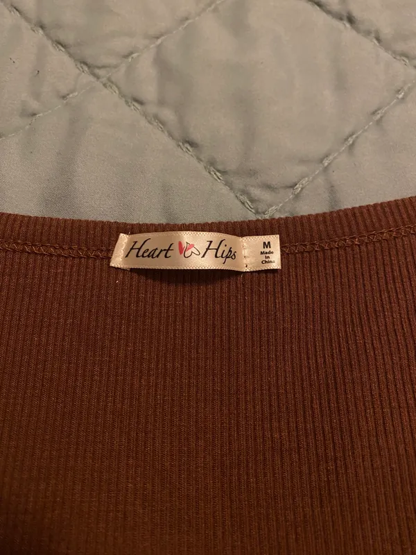 Heart & Hips Brown Long Sleeve Top - Image 3