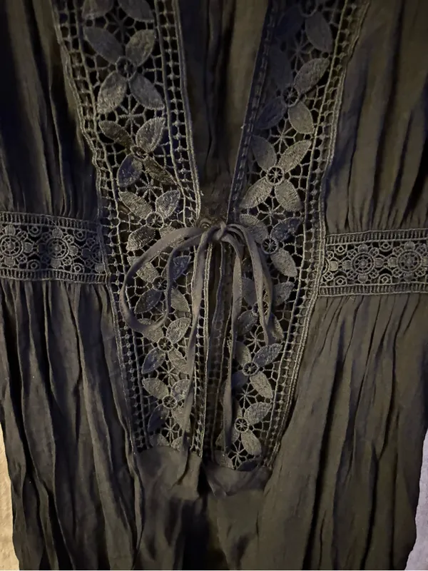 Love Tree Black Lace-Trim Swim Coverup Women’s Size M - Image 3