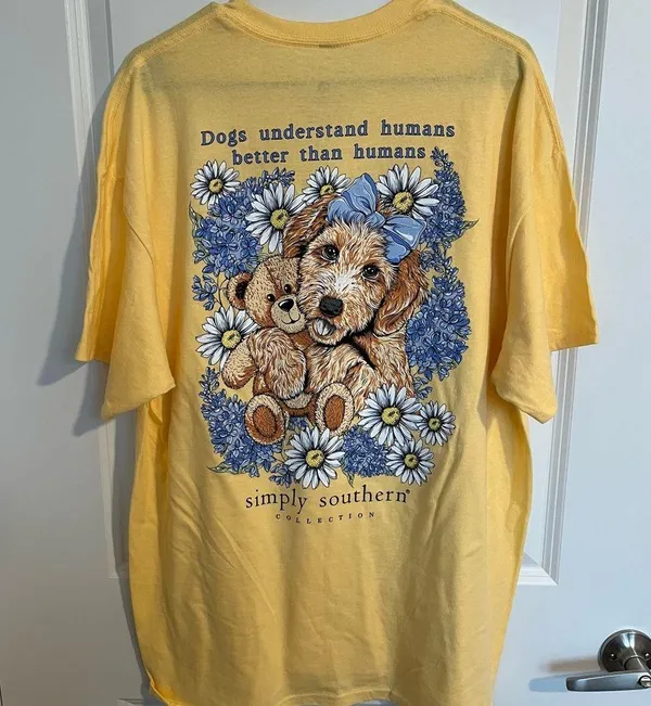 NWT Simply Southern Short Sleeve T-Shirt Size XL Doodle Dog - Image 2