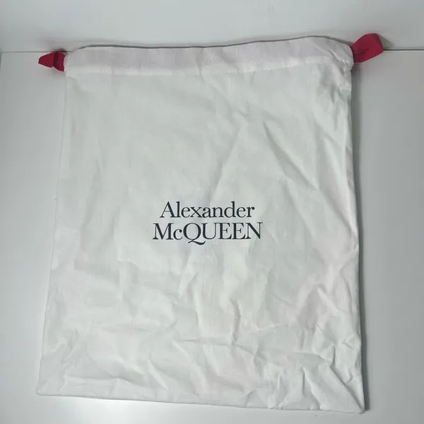 Alexander McQueen AMQ Authentic Large White Cotton Purse Bag Shoe Dustbag - Image 2