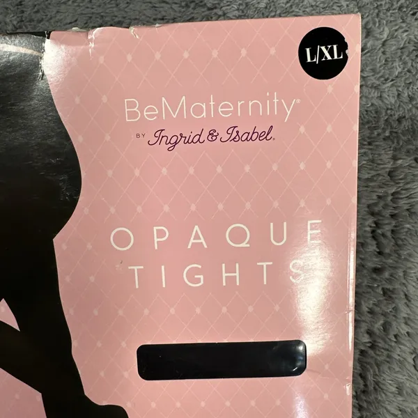 BeMaternity Opaque Pantyhose Tights Black Size L/XL Style 1269 Ebony Pregnant - Image 2