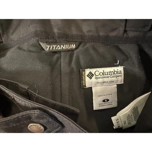 Columbia Titanium Omni-Tech‎ Snow Pants Womens Small Black Ski Cargo Snowboard - Image 3