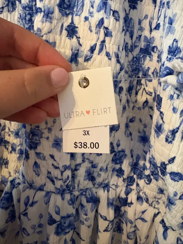 Blue floral sun dress ultra flirt - Image 7