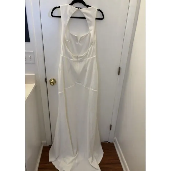 Lulus Everlasting Promise White Notched Backless Mermaid Maxi Dress Size XS NWT - Image 6