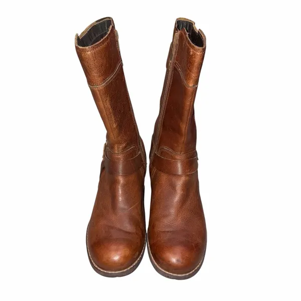 Merrell Oak Brown Leather Shiloh Peak Harness Boots size 8.5 - Image 2
