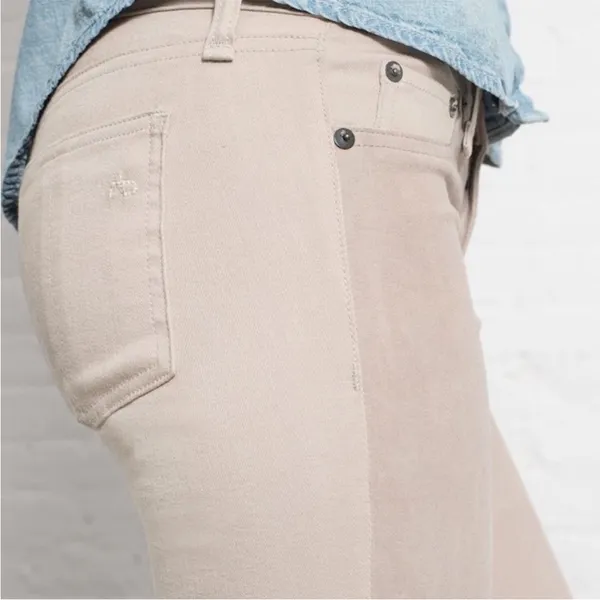 Rag & Bone The Hyde Lamb Leather Panel Pant in Nude Size 26 - Image 2