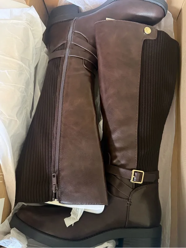 LifeStride Women's Brittany Knee High riding brown Boots NEW size 8.5 Wide - Image 6
