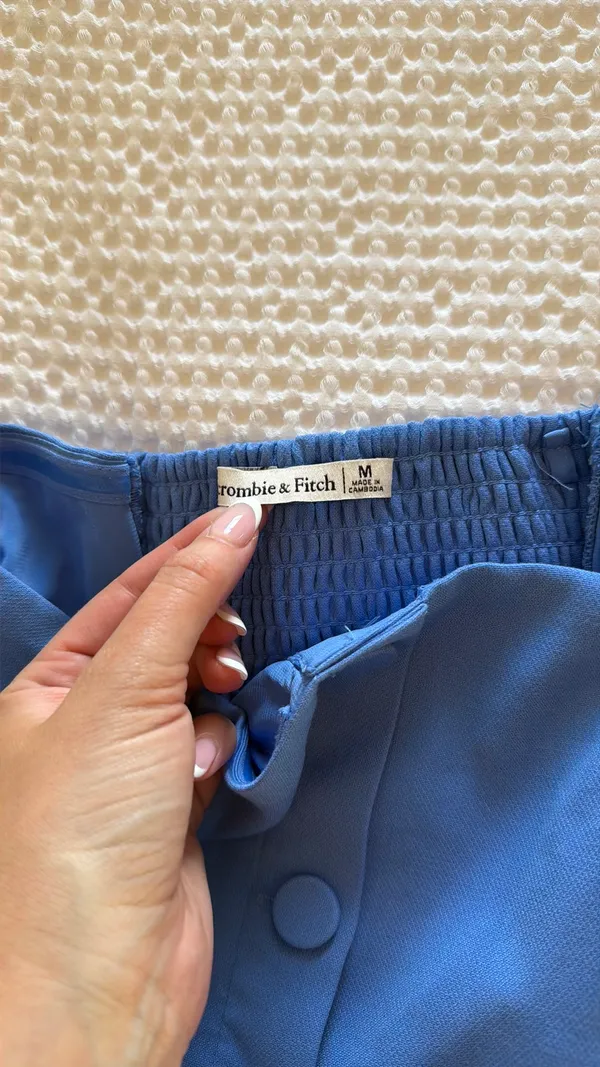Abercrombie & Fitch Strapless Royal Blue Corset Top - Image 2