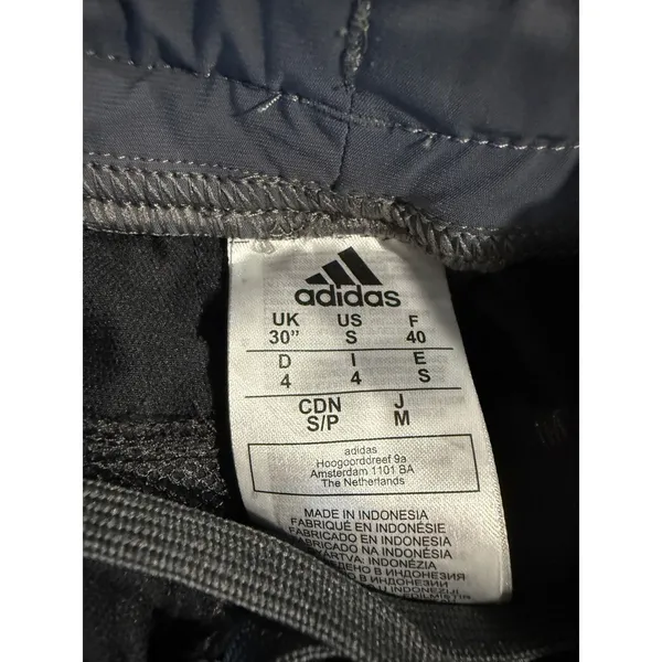 Adidas Women Black Grey‎ Athletic Training Shorts Three Stripes Graphic Small - Image 5