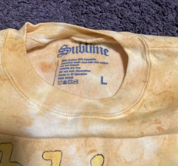 Sublime Tie Dye Sweatshirt Size Large - Image 4
